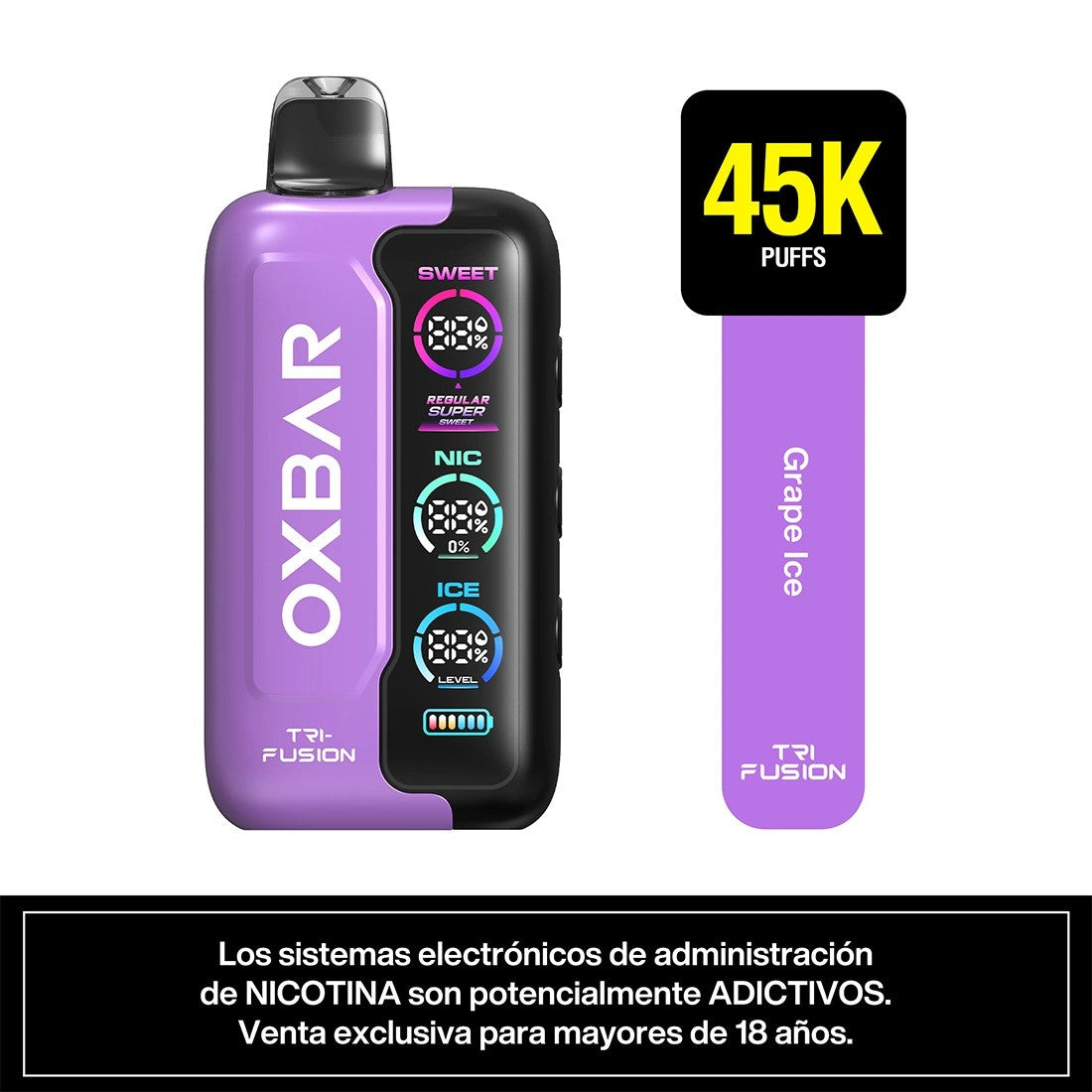 Vaporizador Trifusion 45K Grape Ice - Oxbar - vista 2