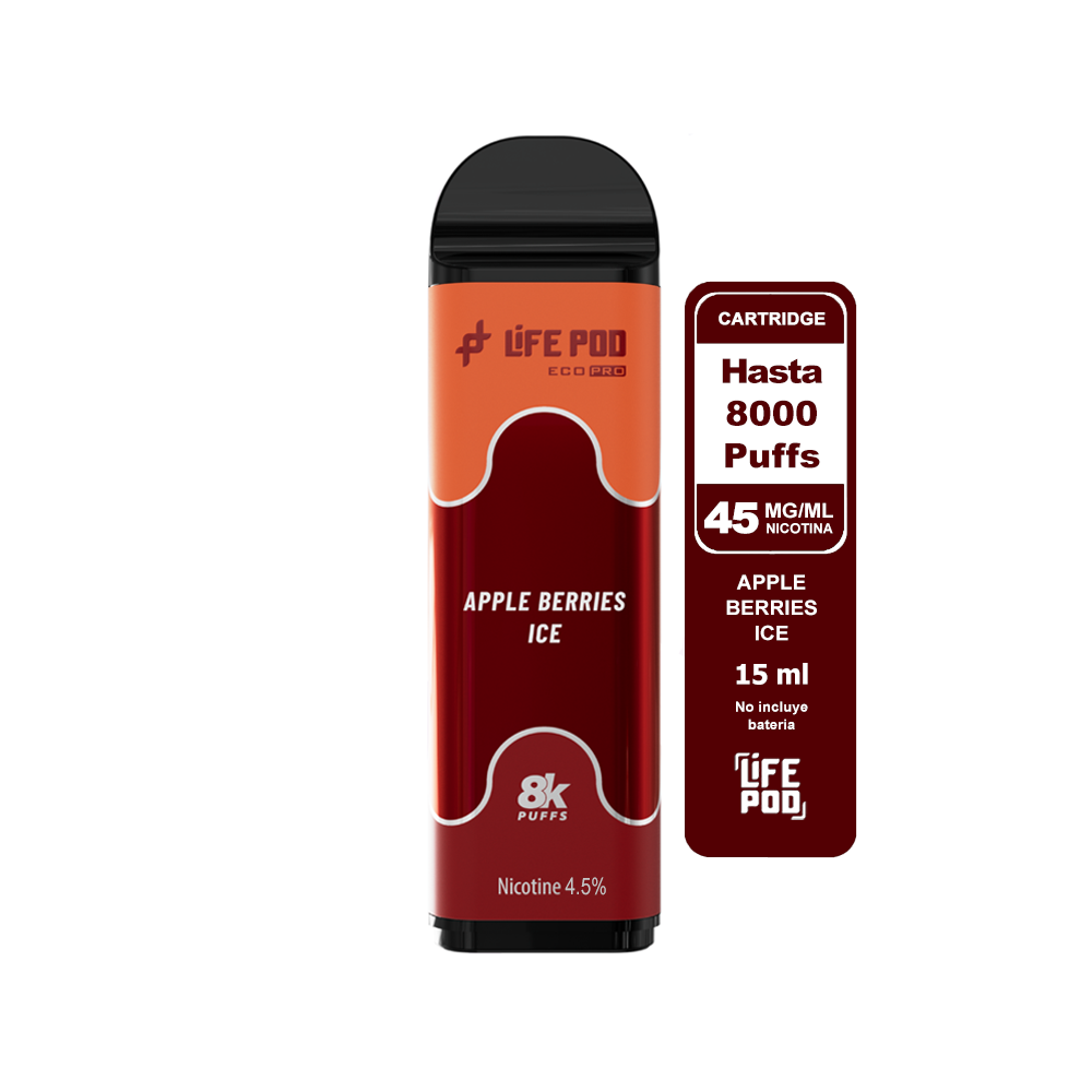 Recarga 8000 Apple Berries Ice 4.5% - Life Pod