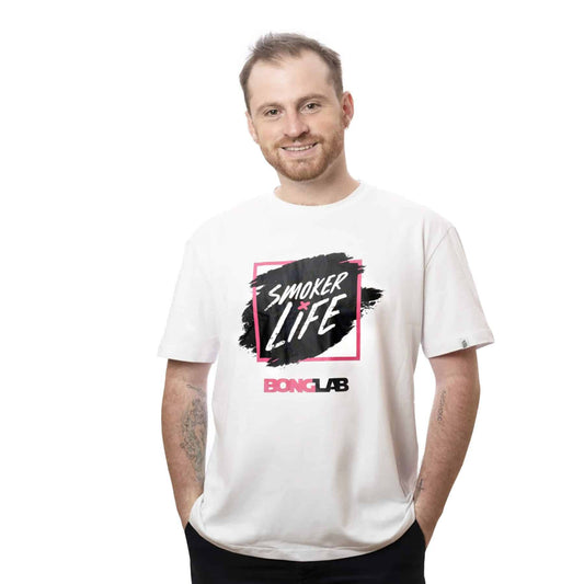 White Shirt Smoker Life Xl Bonglab - Merchandise