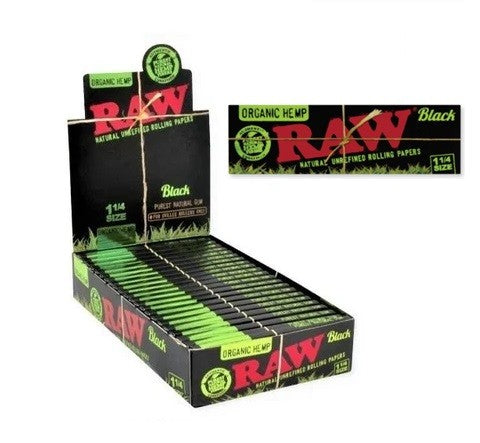 Papelillos Black Organic Hemp 1 1/4 24 Ud - Raw