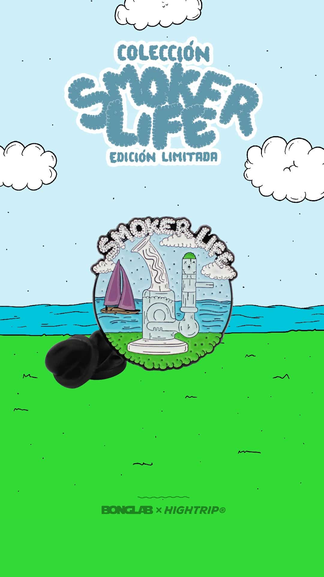 Chill Coast Pin Ed. Limitada - Bonglab x Hightrip - vista 3