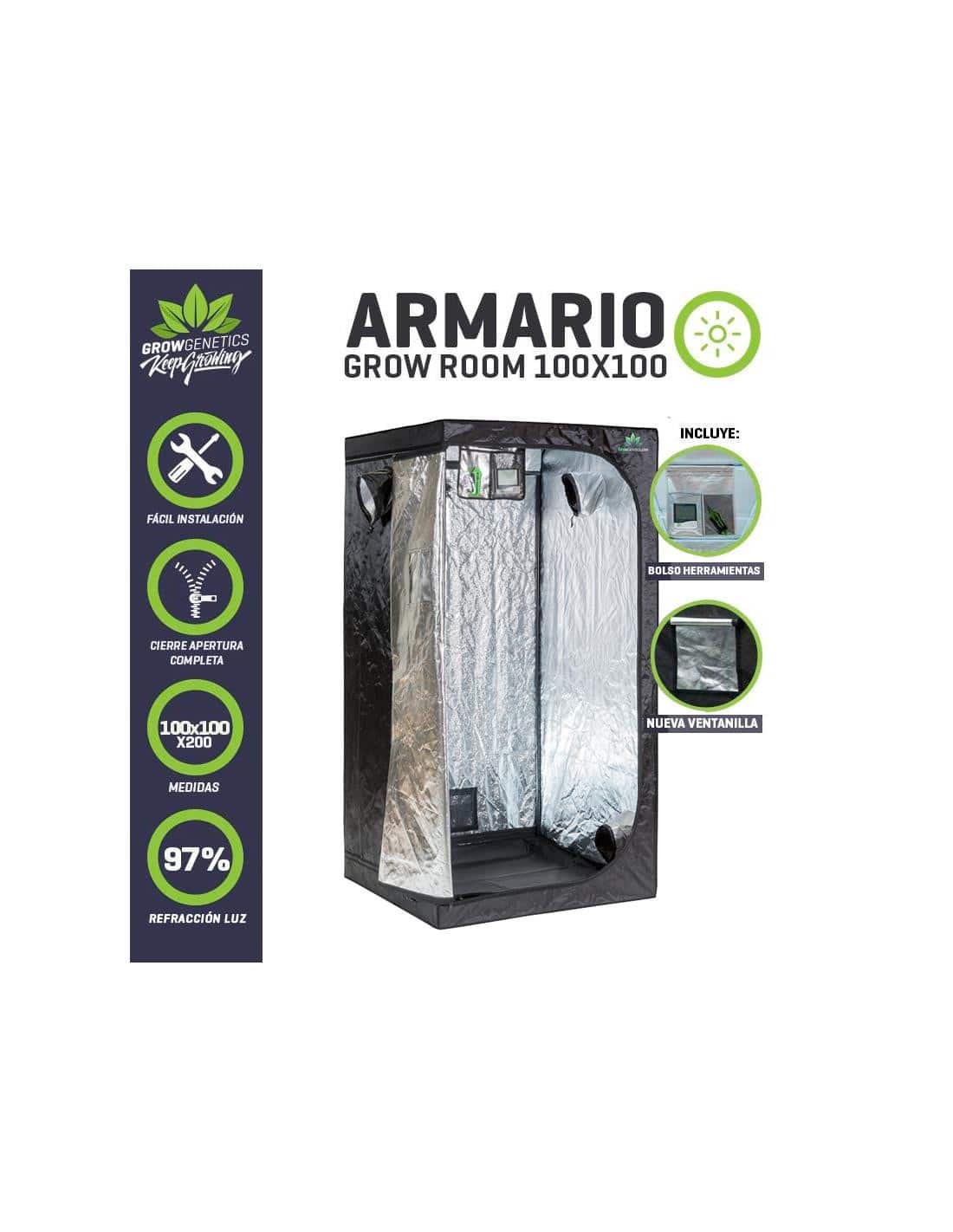 Carpa de Cultivo 100x100x200 Grow Genetics