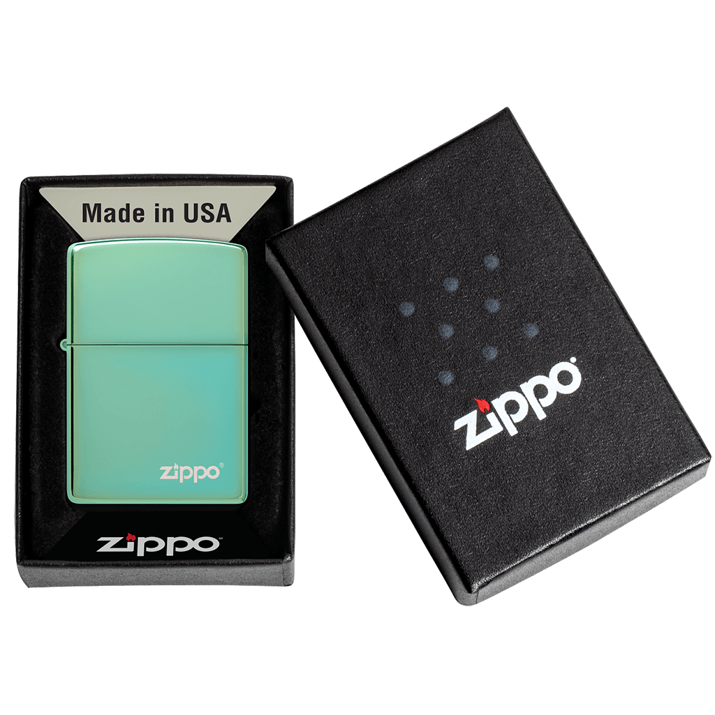 High Polish Green Lasered - Zippo - vista 4