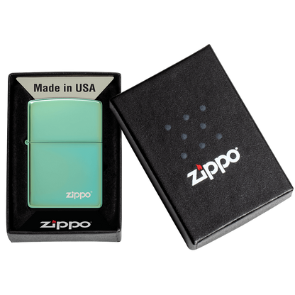 High Polish Green Lasered - Zippo - vista 4