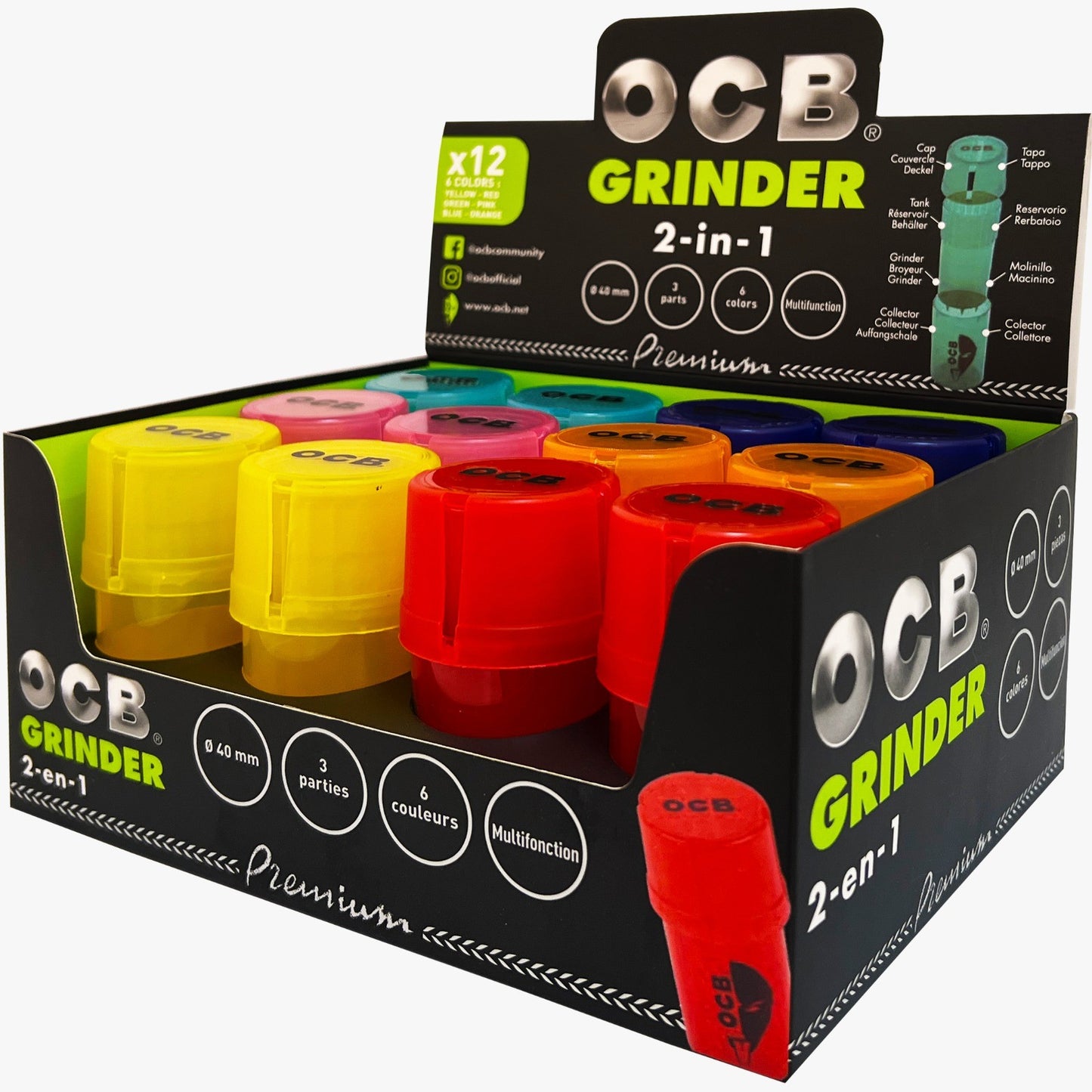 Moledor Contenedor 3 Piezas 12U Display - Ocb - vista 3