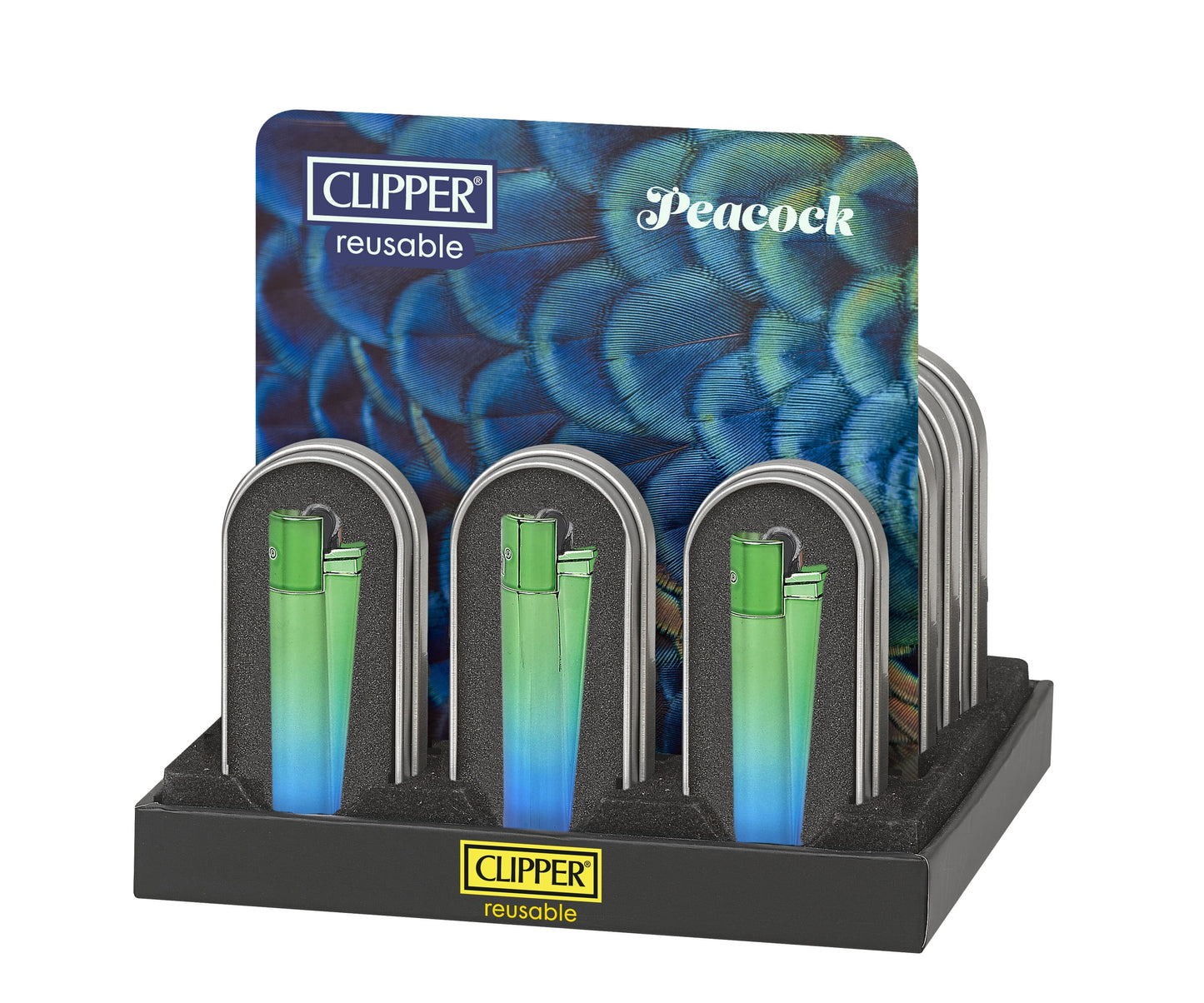 Encendedor Metálico Metal Peacock 12U - Clipper