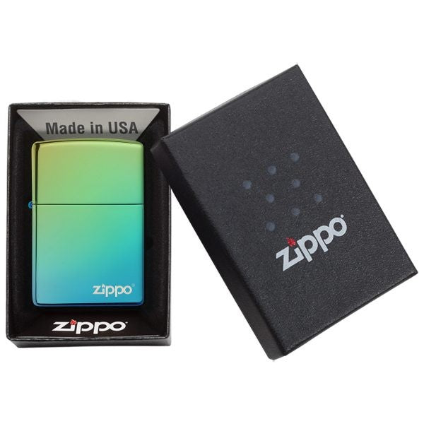 Classic High Polish Teal Logo - Zippo - vista 3