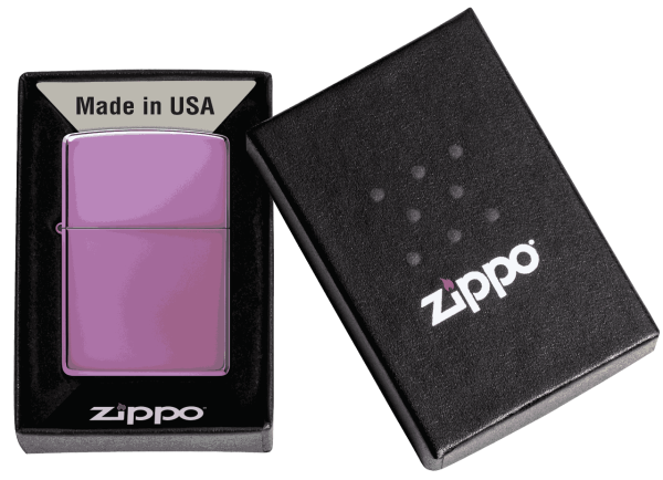 Classic High Polish Purple Logo - Zippo