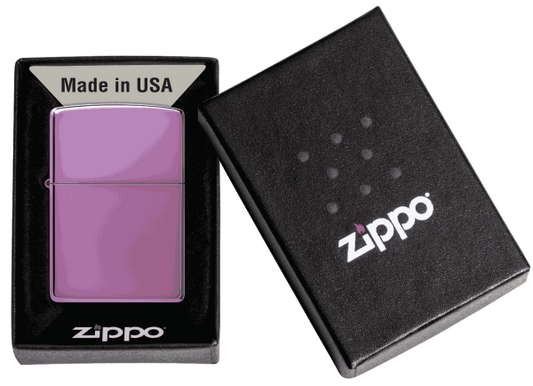 Classic High Polish Purple Logo - Zippo
