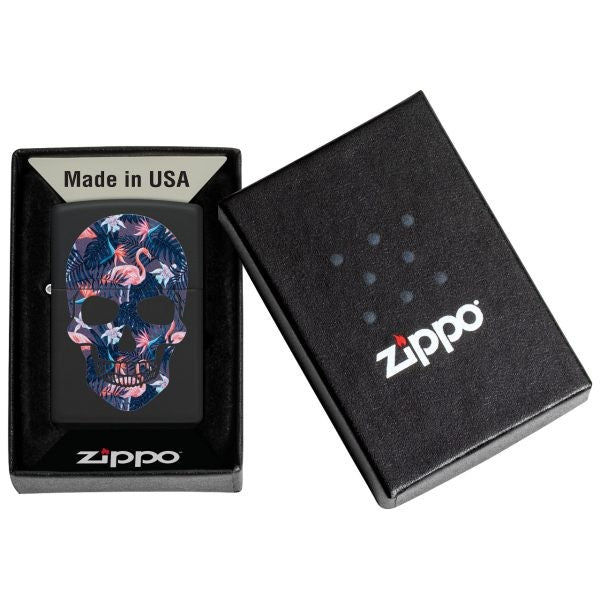 Flamingo Skull Design - Zippo