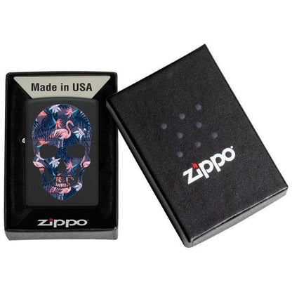 Flamingo Skull Design - Zippo