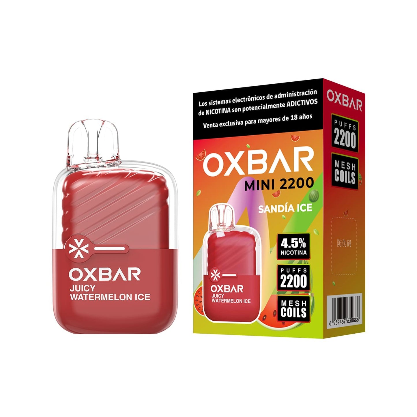 Vaporizador Mini 2200 Sandia Ice - Oxbar - vista 3