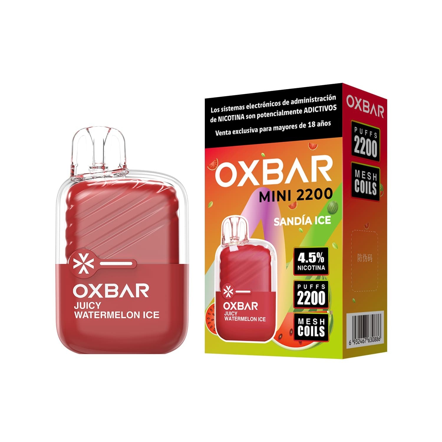 Vaporizador Mini 2200 Sandia Ice - Oxbar - vista 3