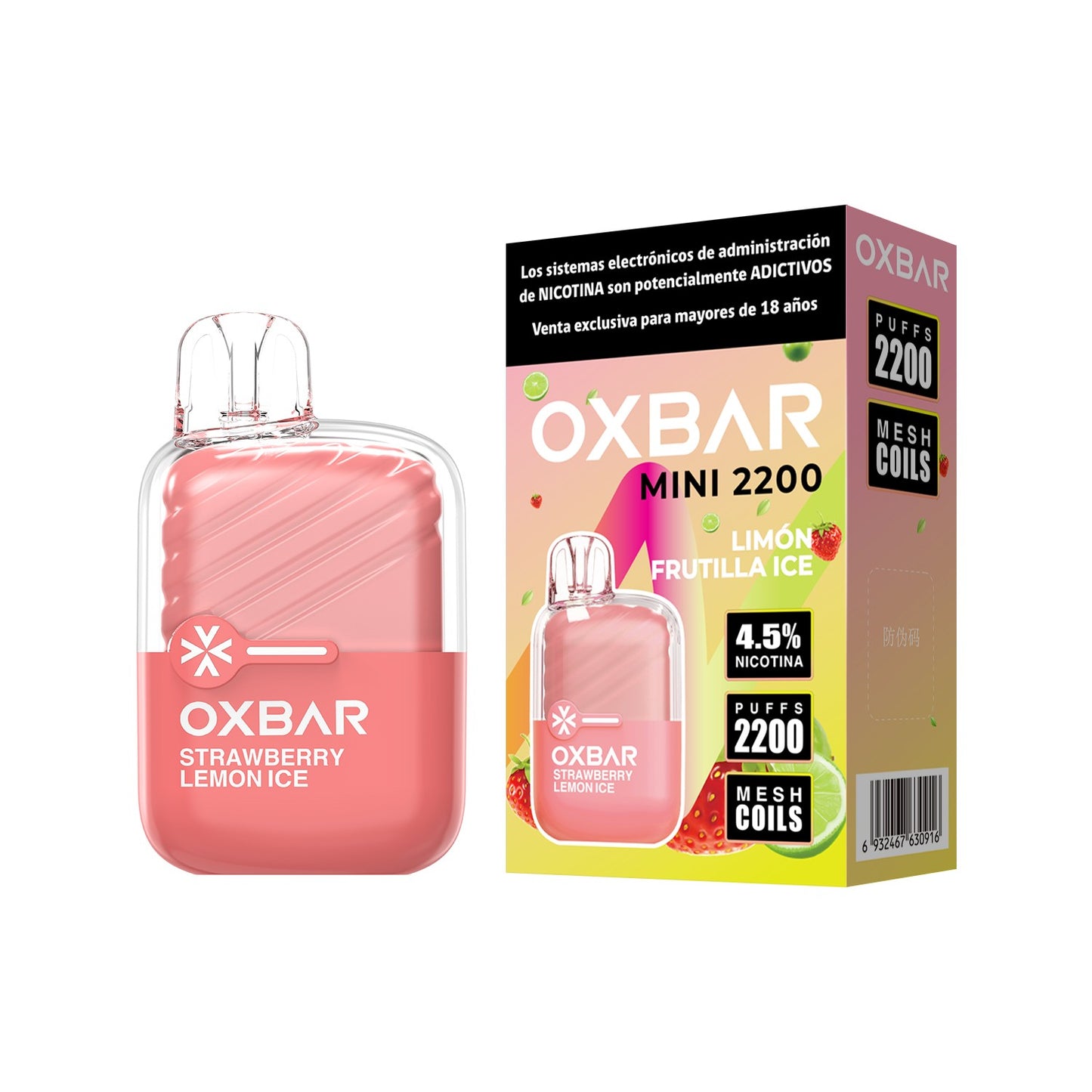 Vaporizador Mini 2200 Limón Frutilla Ice - Oxbar - vista 2