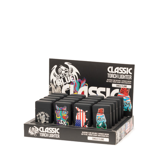 Display Classic Rubber Wild & Free Lighter 20U - Calvo