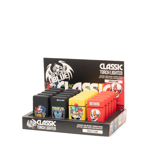 Display Rubber Skull & Roses Lighter 20U - Calvo
