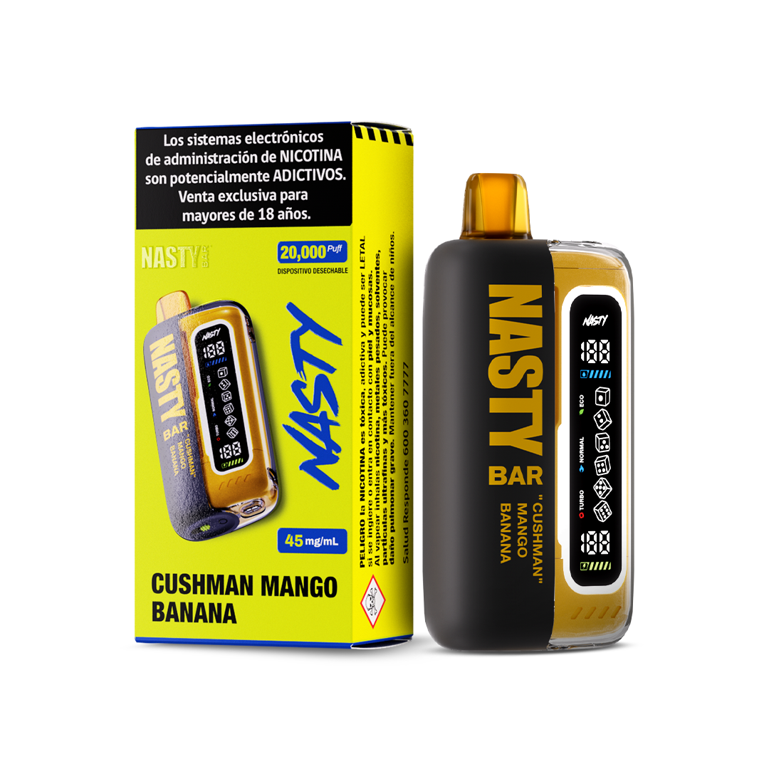 Vaporizador Bar 20000 Cush Man Banana (Mango Platano) - Nasty