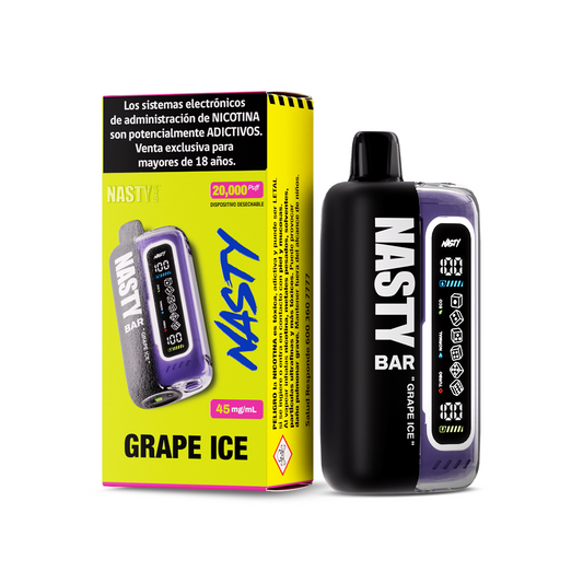 Vaporizador Bar 20000 Grape Ice (uva) - Nasty