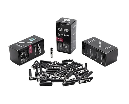 Display X6 Caja Filtro Carbon Activado Black 50U - Calvo