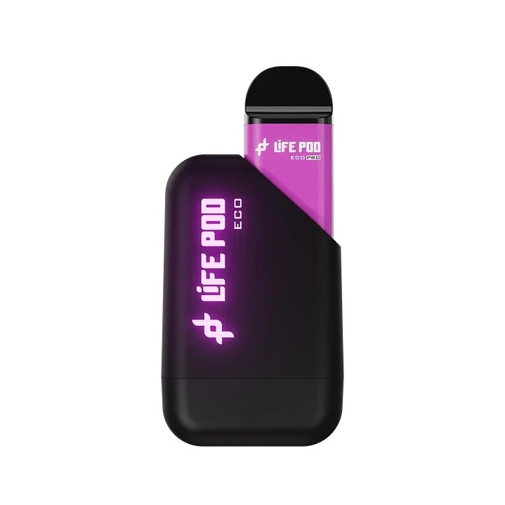 Vaporizador Kit 8000 Eco Pro Grape Ice 4.5% - Life Pod