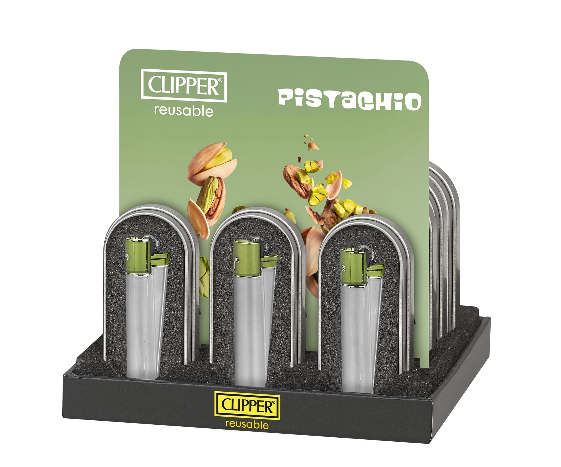 Encendedor Metálico Pistachio 12U - Clipper