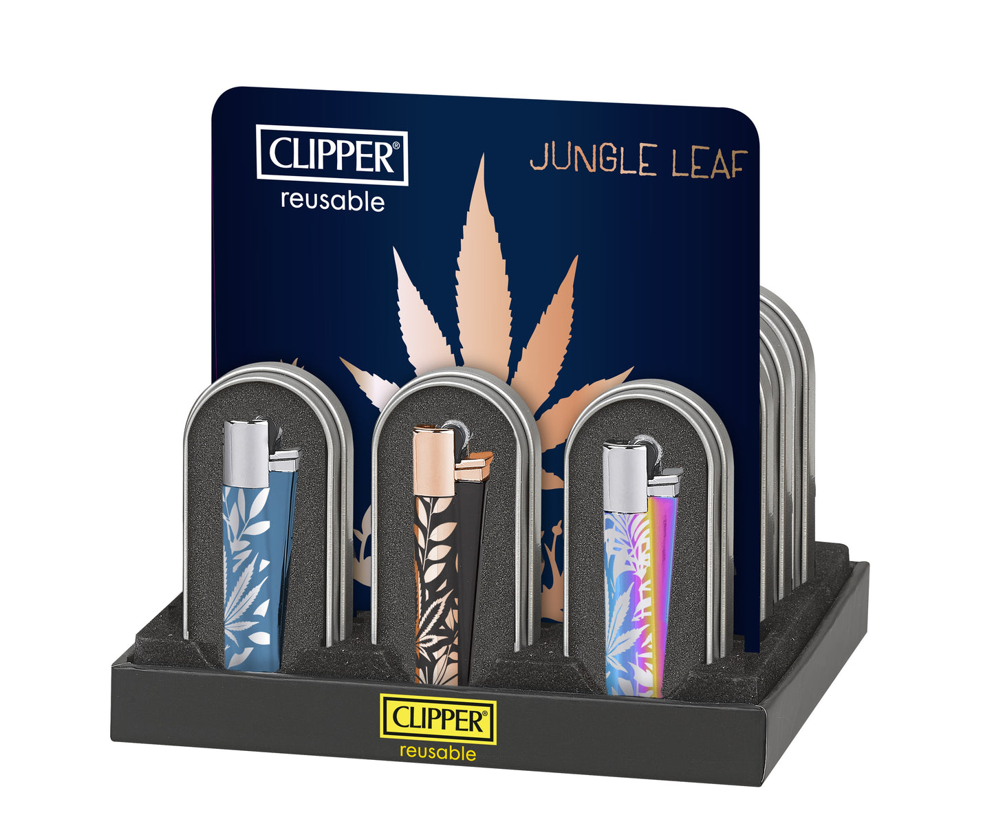 Encendedor Metálico Jungle Leafs 12U - Clipper - vista 2