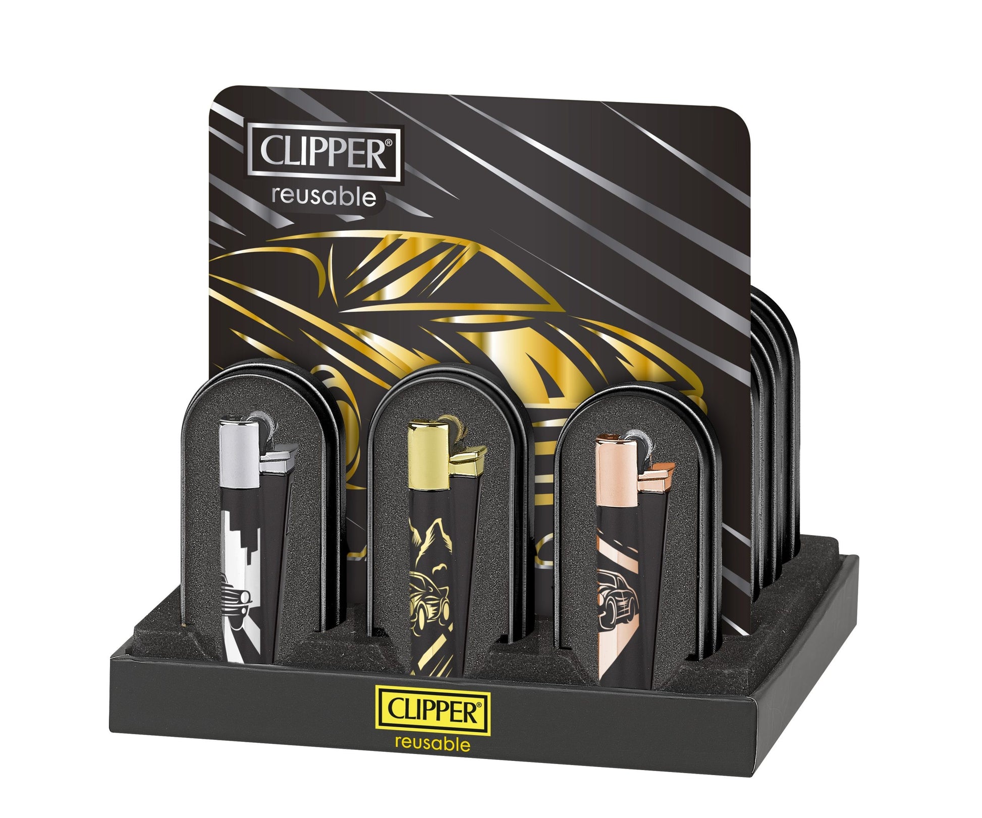Encendedor Metálico Classic Cars 12U - Clipper