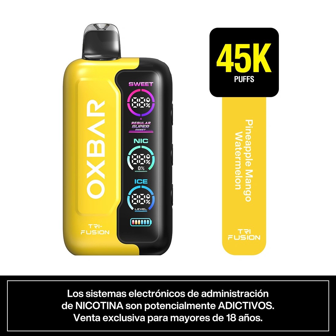 Vaporizador Trifusion 45K Pineapple Mango Watermelon - Oxbar