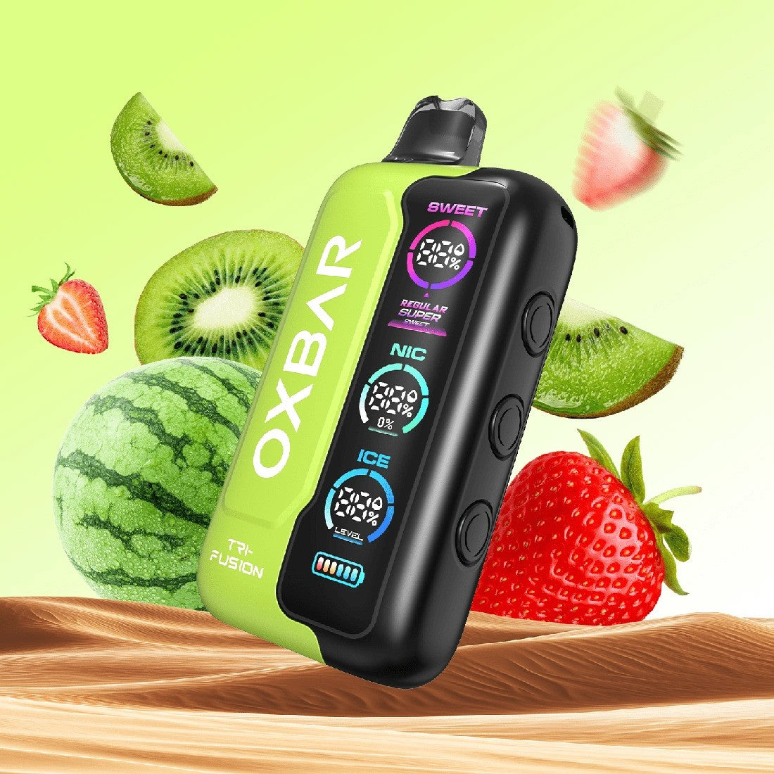 Vaporizador Trifusion 45K Strawberry Kiwi Watermelon - Oxbar - vista 2