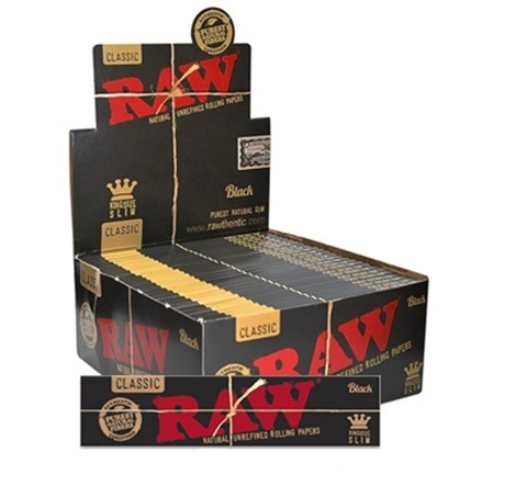 Papelillos Black King Size 50U - Raw