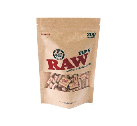 Bolsa de 200 Tips Preenrolados - Raw