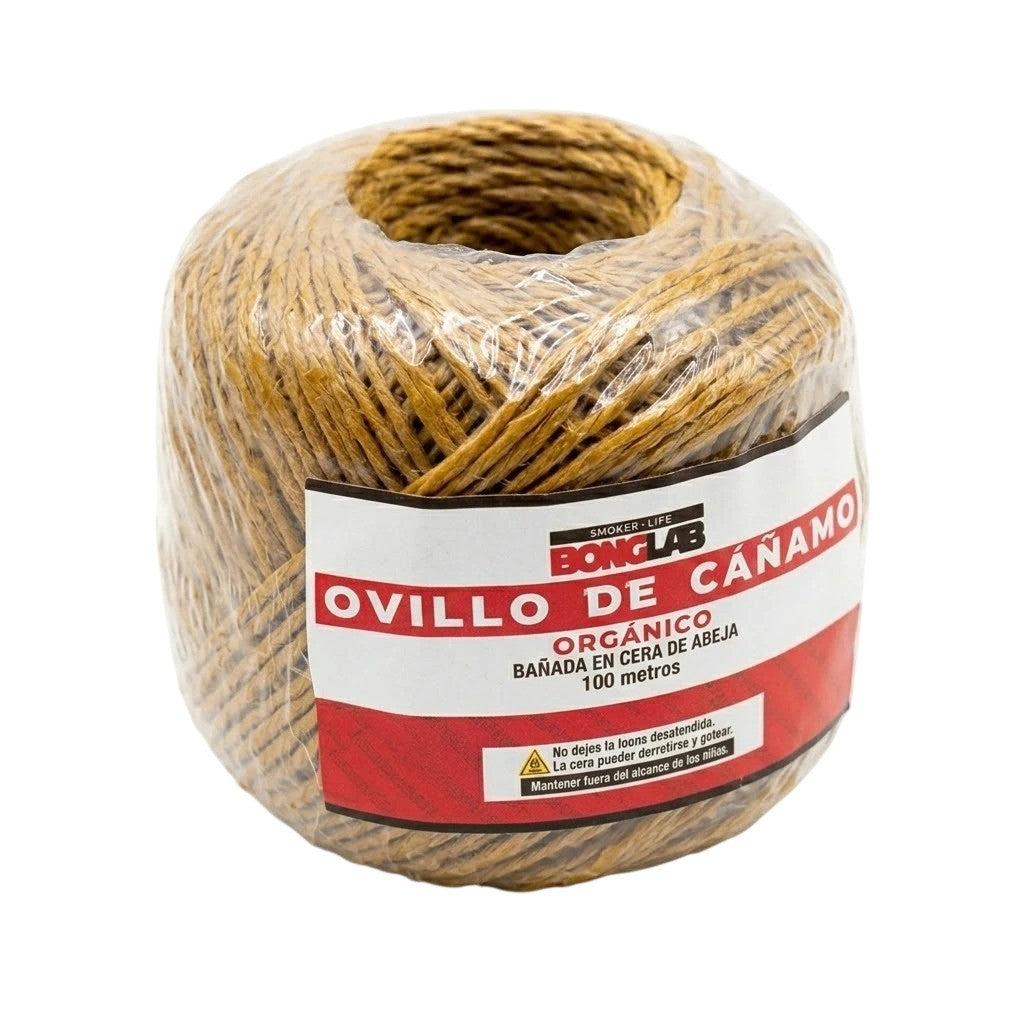 Mecha Ovillo Cáñamo Orgánico 100MT - Bonglab - vista 2
