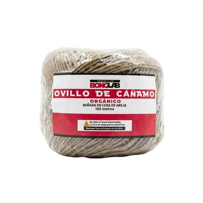 Mecha Ovillo Cáñamo Orgánico 100MT - Bonglab