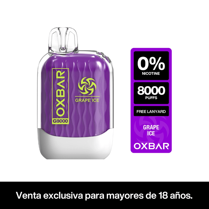Vaporizador G8000 Zero Grape Ice - Oxbar
