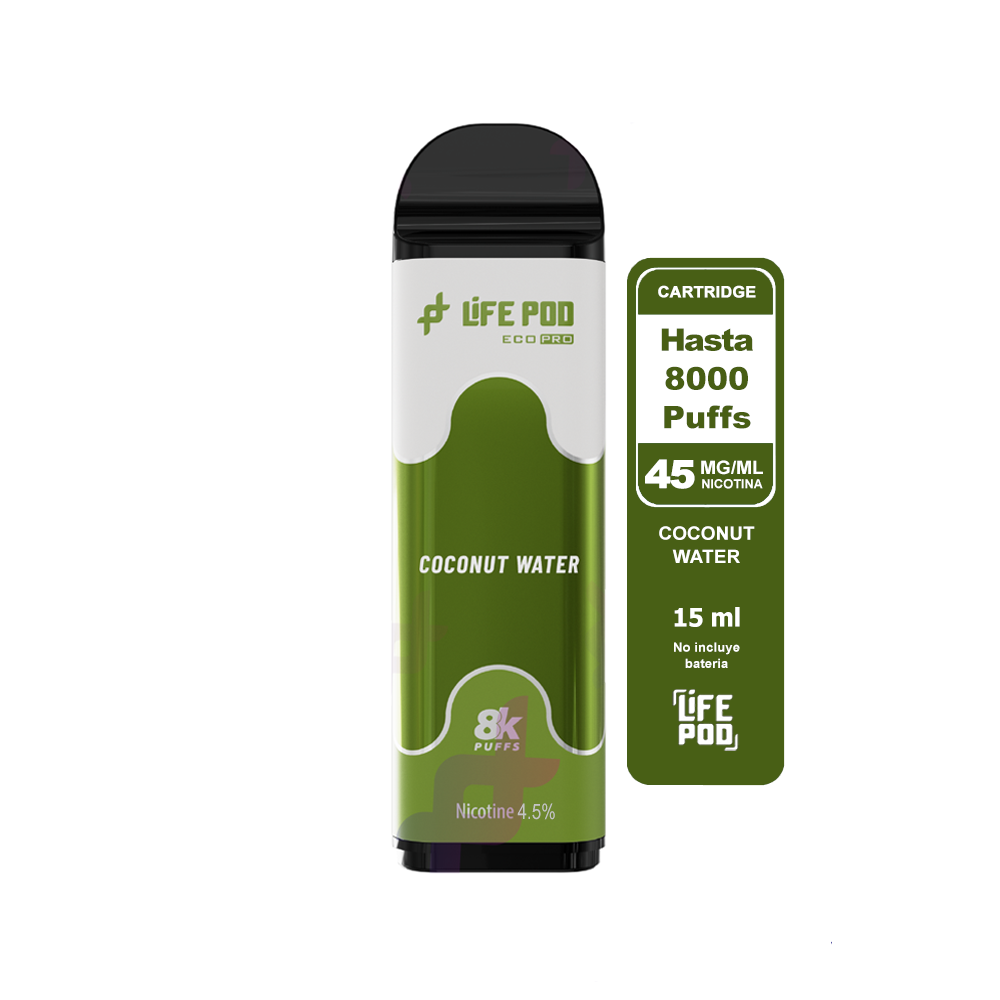Recarga 8000 Coconut Water 4.5% - Life Pod
