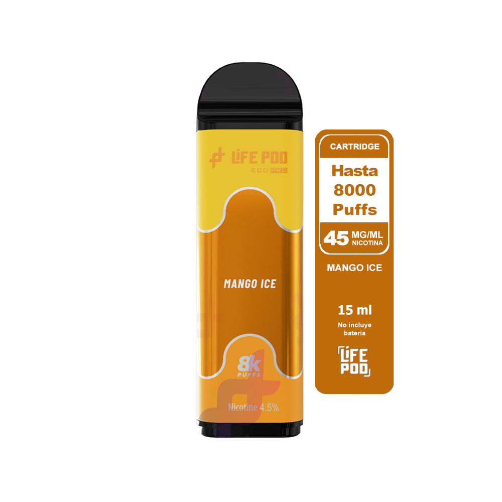 Recarga 8000 Mango Ice 4.5% - Life Pod
