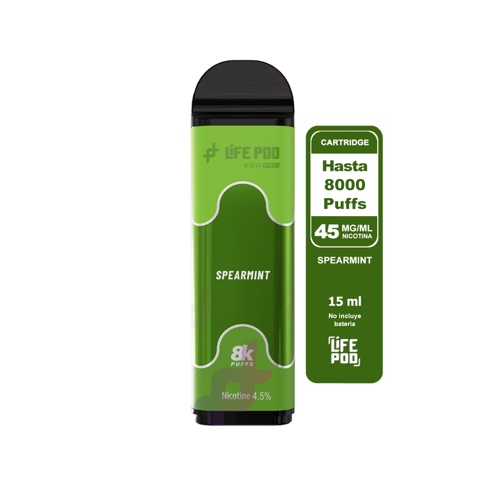 Recarga 8000 Spearmint 4.5% - Life Pod