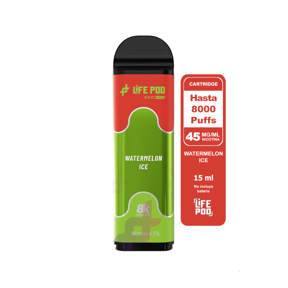 Recarga 8000 Watermelon Ice 4.5% - Life Pod