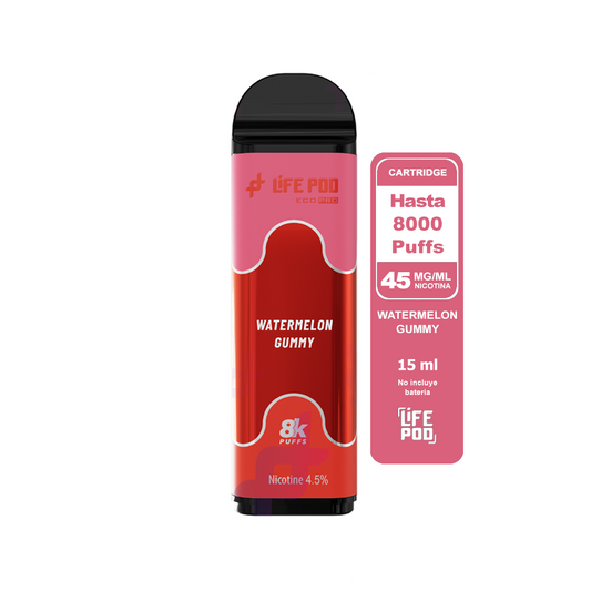 Recarga 8000 Watermelon Gummy 4.5% - Life Pod