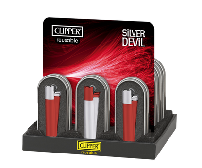 Encendedor Metálico Silver Devil 12U - Clipper
