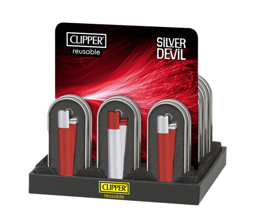 Encendedor Metálico Silver Devil 12U - Clipper