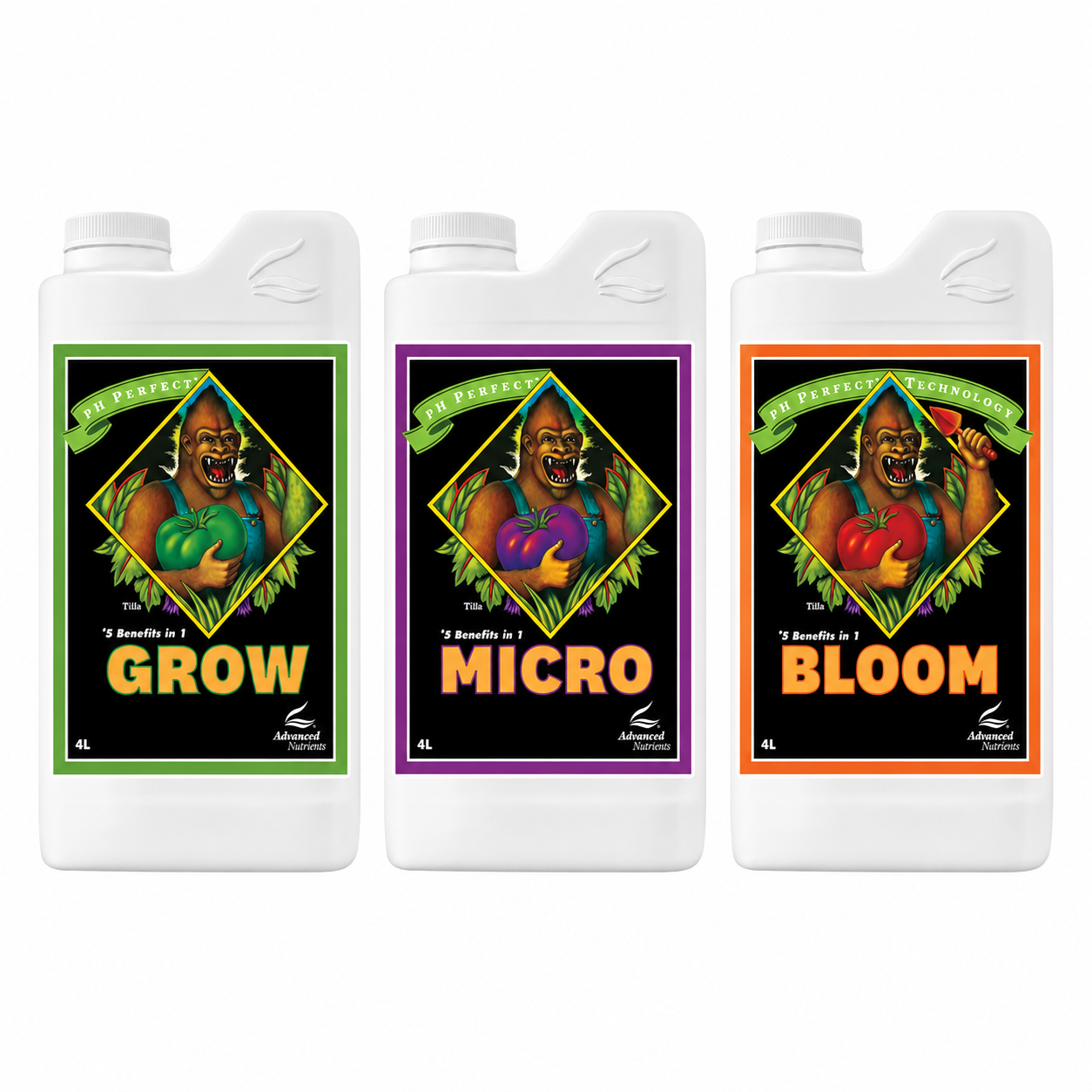 pH Perfect GROW+MICRO+BLOOM 4L - Advanced Nutrients