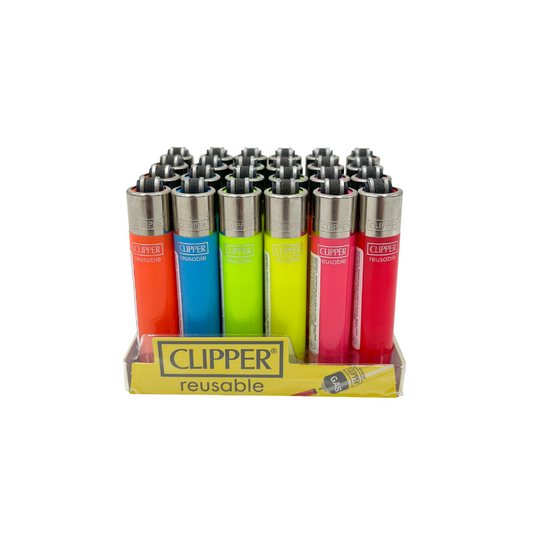 Encendedor Slim Solid Fluo 24U - Clipper