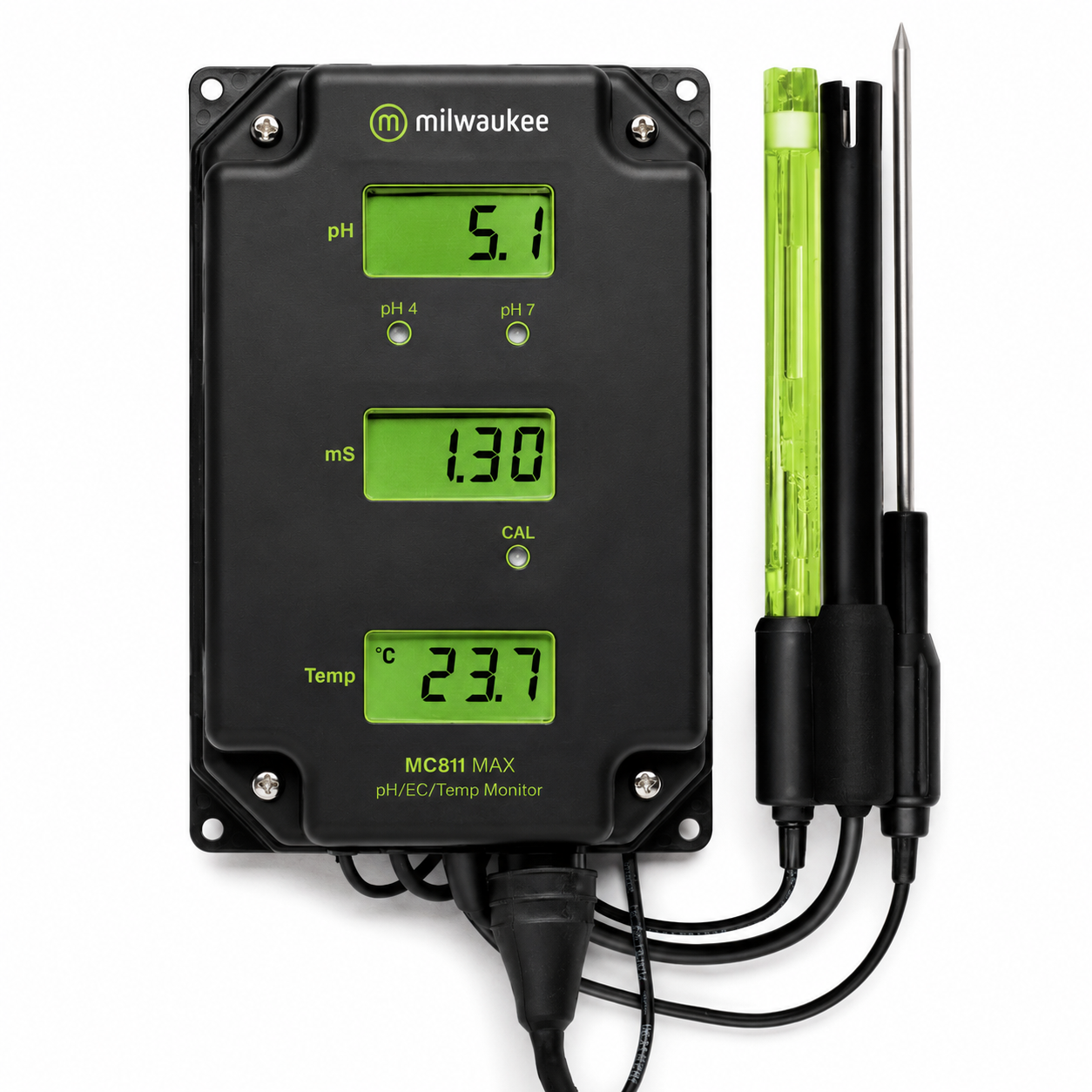 MC811 Medidor de Monitoreo Continuo PH/EC/TEMP - Milwaukee