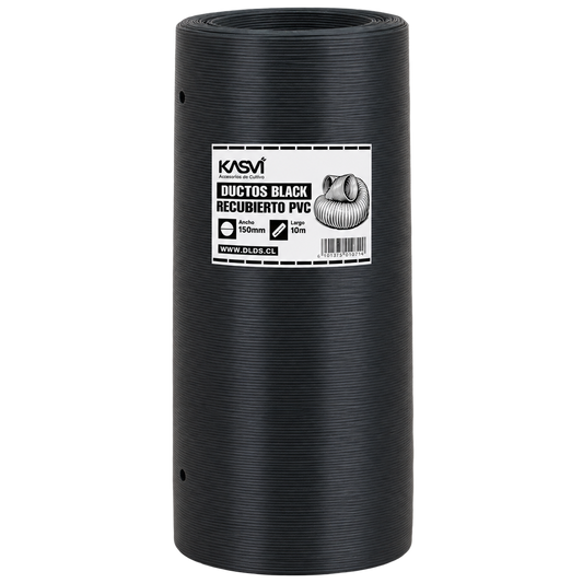 Ducto Black (Recubierto PVC) 150MM 10M - Kasvi