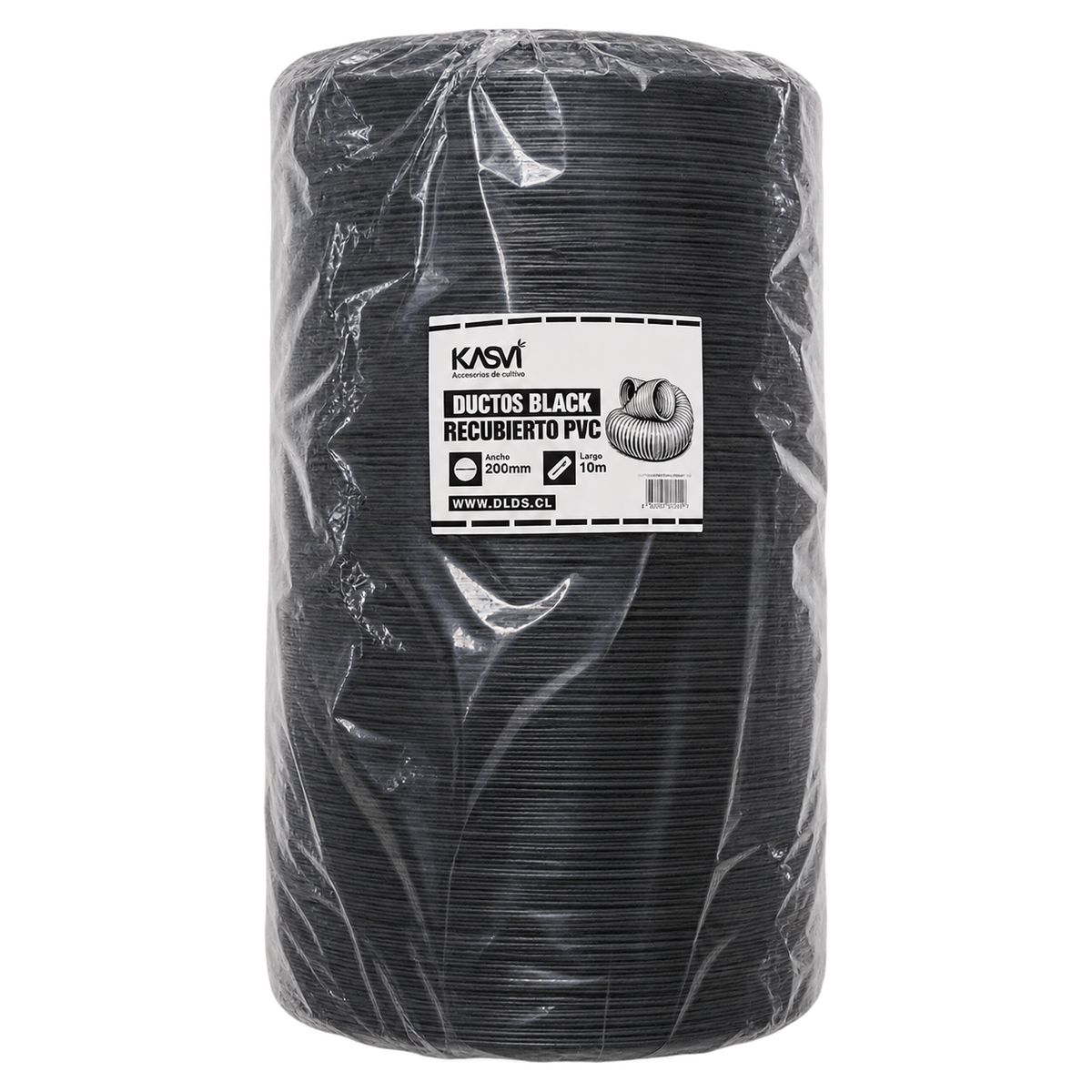 Ducto Black (Recubierto PVC) 200MM 10M - Kasvi