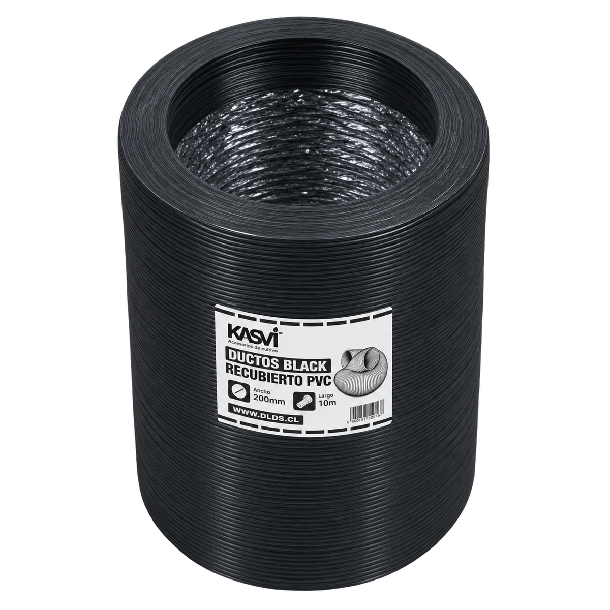 Ducto Black (Recubierto PVC) 200MM 10M - Kasvi - vista 2