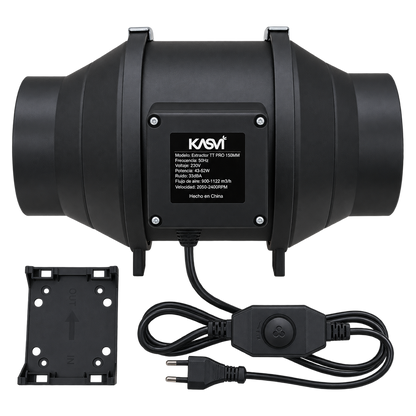 Extractor Tt Black Pro 150MM 2 Velocidades 900-1122 M3/H - Kasvi - vista 5