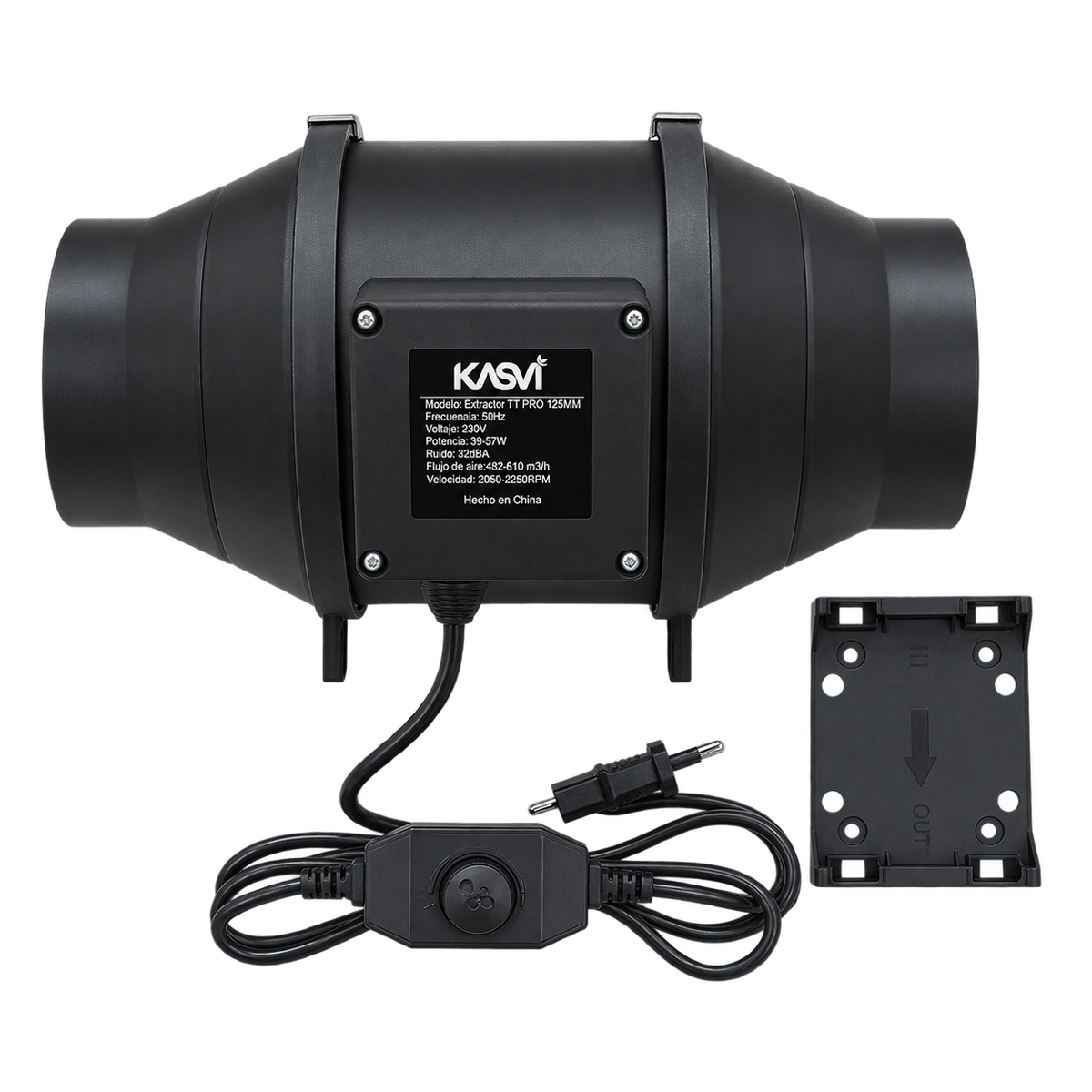 Extractor Tt Black Pro 125MM 2 Velocidades 482-610 M3/H - Kasvi - vista 4