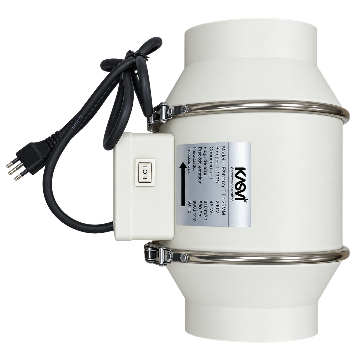 Extractor Tt 125MM 312 M3/H con Cable - Kasvi - vista 4